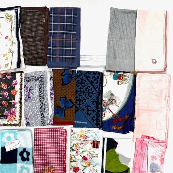 Bulk Sale Burberry-Celine & More! (2) Handkerchiefs/Sqare Pockets 16"-19.5" !(2) - Picture 2 of 16